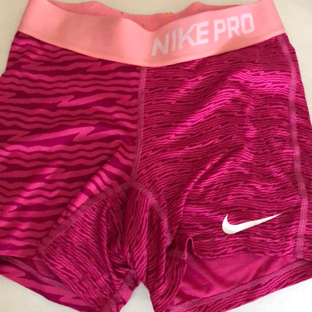 Pink Nike pro shorts